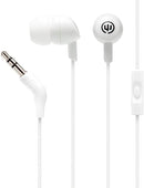 Wicked Audio Brawl Earbud Headphones w/Mic, (White Knuckle)