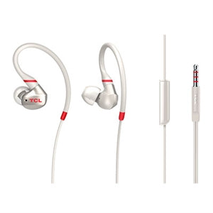 TCL Crimson White In-Ear Headphones with Mic - ACTV100WT