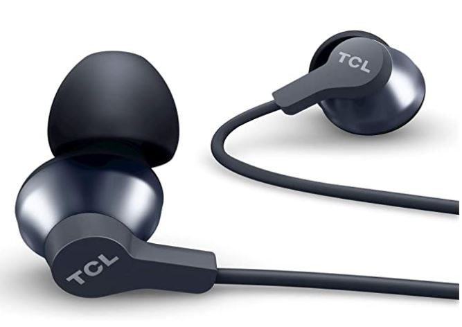 TCL Elit100 in-Ear Earbuds Hi-Res Wired Noise Isolating Headphones with Built-in Mic – Midnight Blue